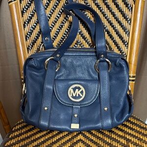 Michael Kors Navy Blue Satchel